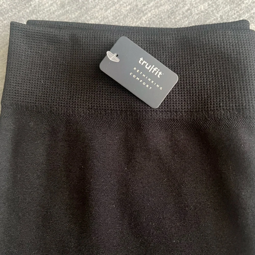 Trulfit black tights‎ leggings women’s 2X fitted stretch layering winter new